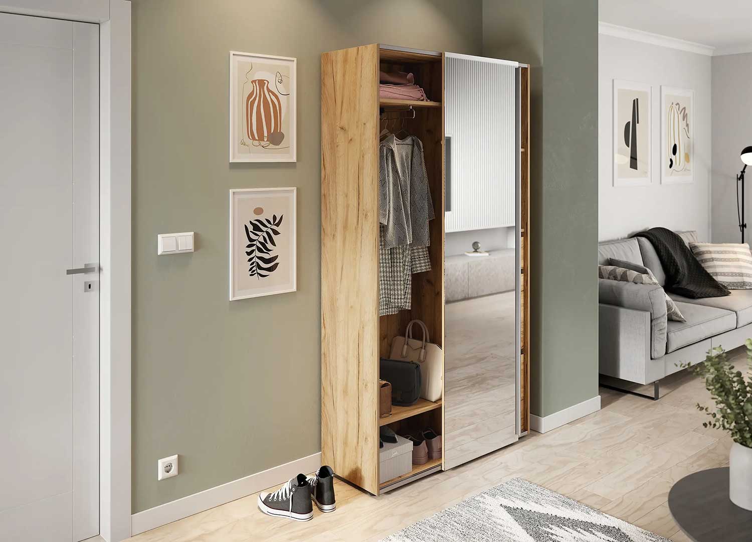 meuble d'entrée multifonction avec rangement