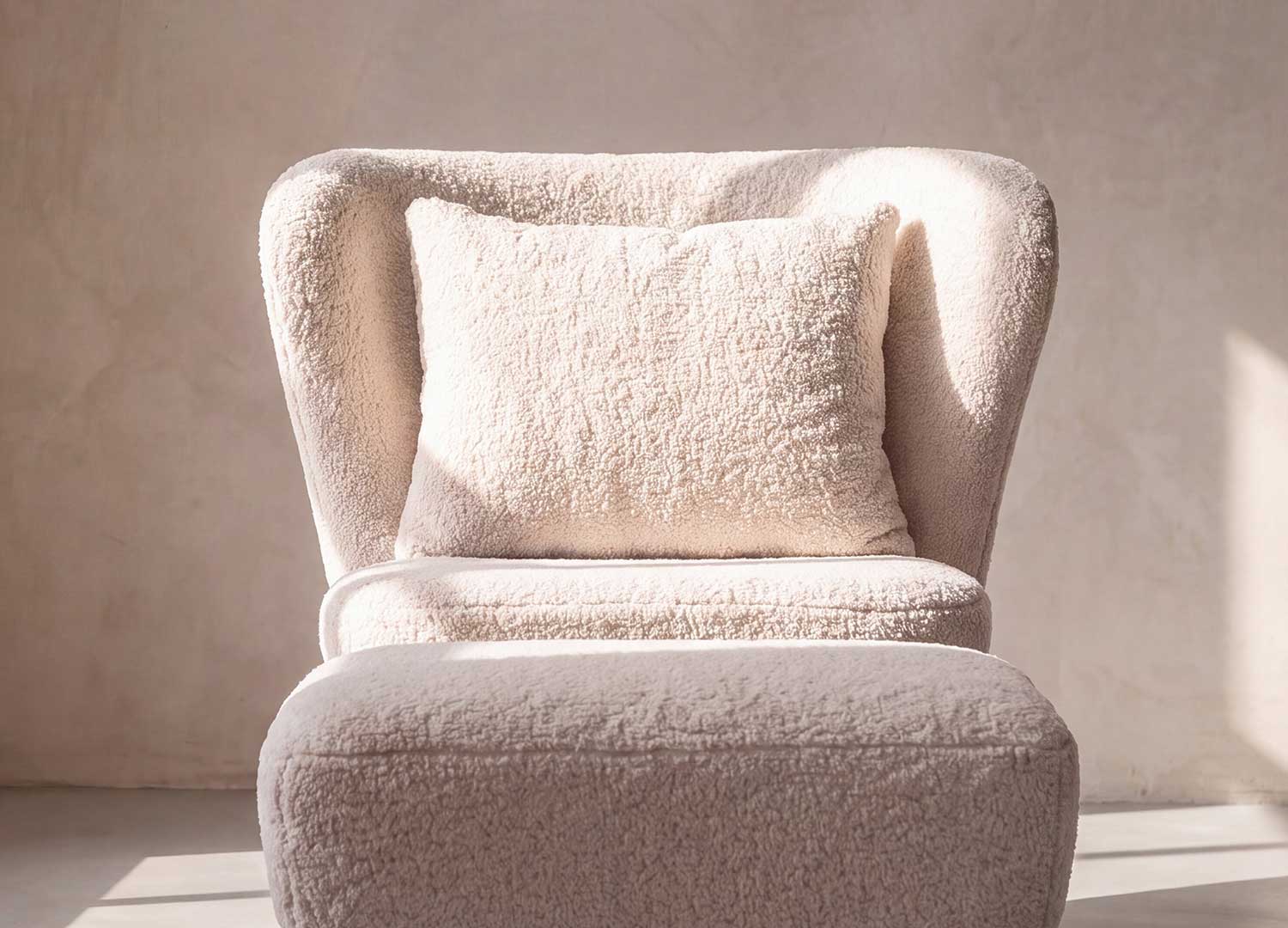 fauteuil bouclette blanc pour chambre