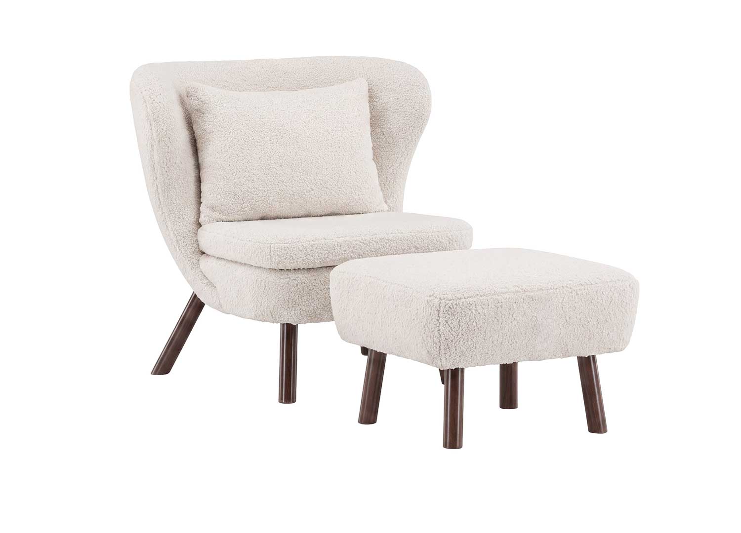 fauteuil de détente blanc avec coussin